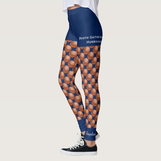 Basketballteam, Name, Fake Blue Shorts Leggings (Links)