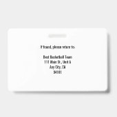 Basketballtrainer Ausweis (Back)