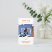 Basketballtrainer | Beruflicher Player Visitenkarte (Stehend Vorderseite)