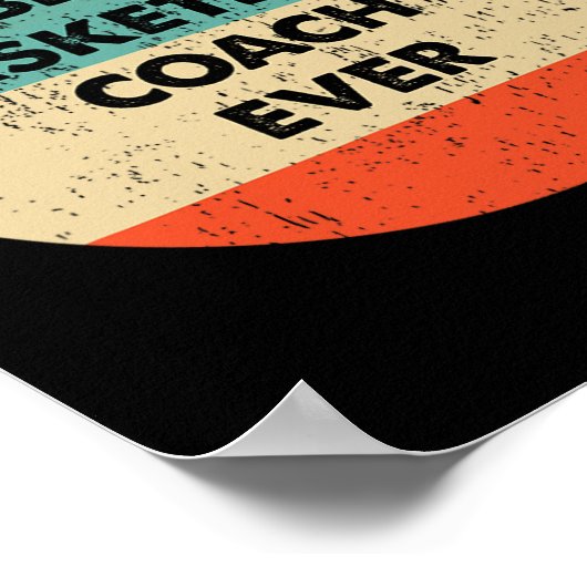 Basketballtrainer Bester Basketballtrainer Poster (Ecke)