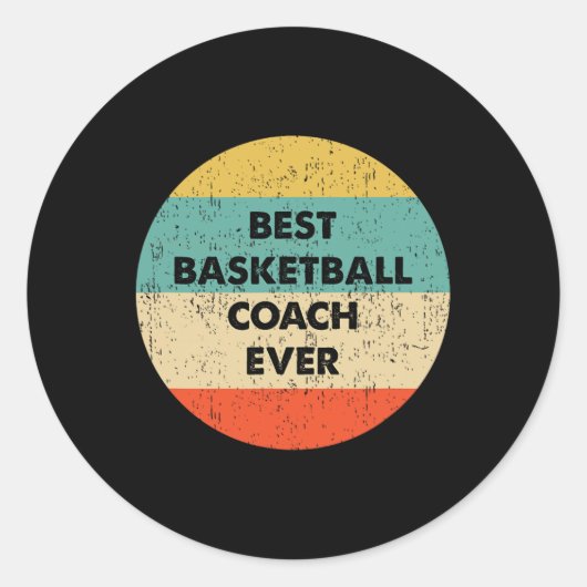 Basketballtrainer Bester Basketballtrainer Runder Aufkleber (Vorderseite)