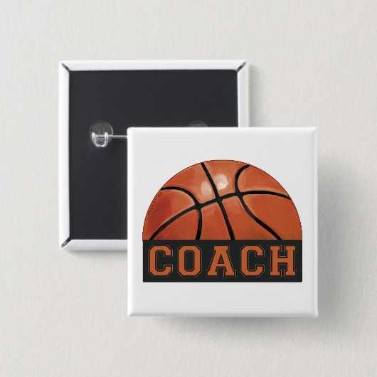 Basketballtrainer Button (Vorne & Hinten)