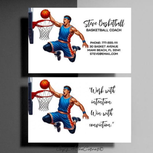 Basketballtrainer Coach Visitenkarte