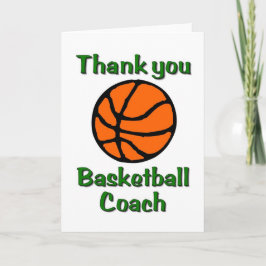 Basketballtrainer Dankeschön Karte