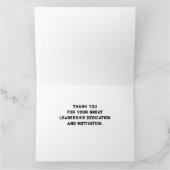 Basketballtrainer Dankeschön Karte (Innenseite)