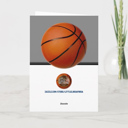 Basketballtrainer Dankeschön Karte, Personalisiert Karte (Rückseite)