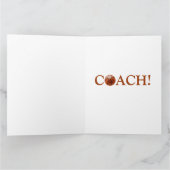 Basketballtrainer Dankeskarte (Innenseite)