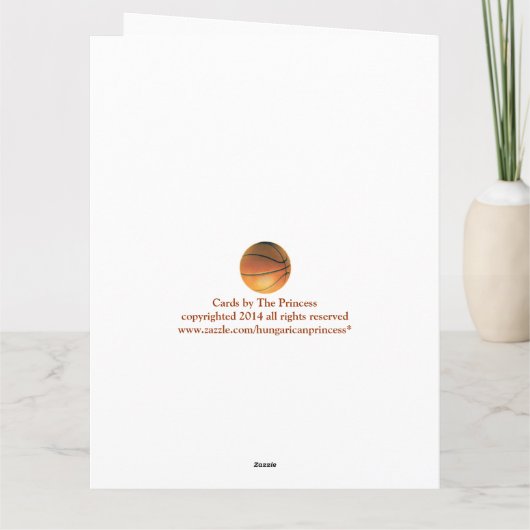 Basketballtrainer Dankeskarte (Rückseite)