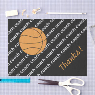 Basketballtrainer-Dankopapier Seidenpapier