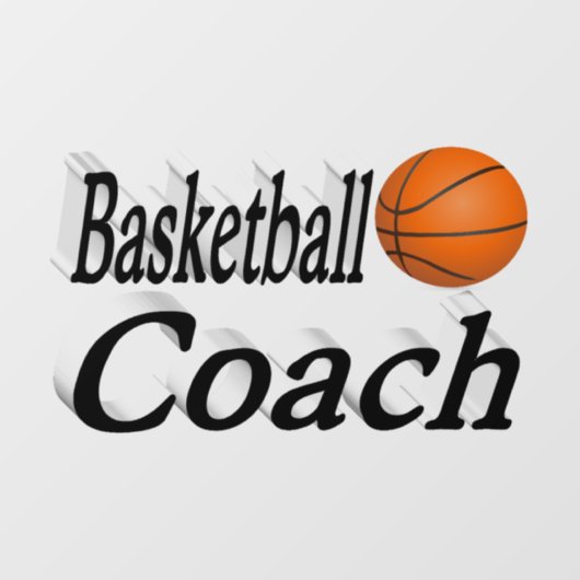 Basketballtrainer Fensteraufkleber (Blatt)
