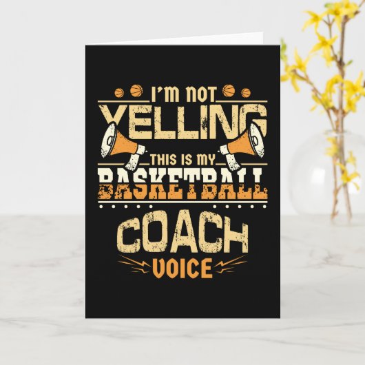 Basketballtrainer Karte (Gelbe Blume)