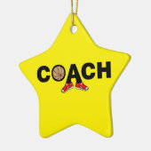 Basketballtrainer Keramik Ornament (Links)