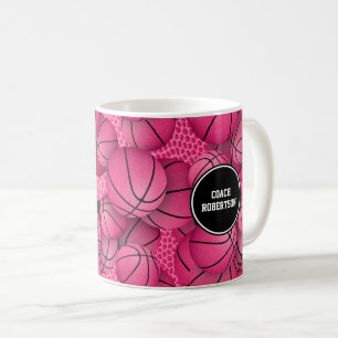 Basketballtrainer-Name Sportsaison Sake pink halte Kaffeetasse