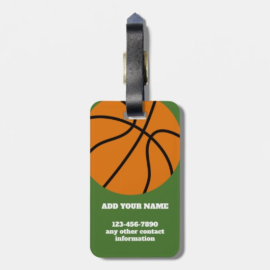 Basketballtrainer oder Lehrer für physische Bildun Gepäckanhänger (Rückseite vertikal)