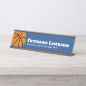 Basketballtrainer oder Lehrer für physische Bildun Schreibtischnamensplakette (Vorderseite )