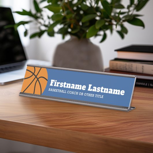 Basketballtrainer oder Lehrer für physische Bildun Schreibtischnamensplakette