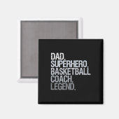 Basketballtrainer Papa 1 Magnet (Vorderseite/Rückseite)