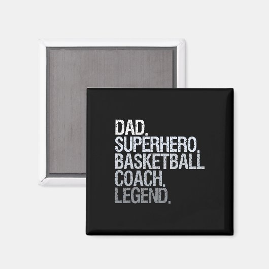 Basketballtrainer Papa 1 Magnet (Vorderseite/Rückseite)