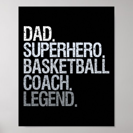 Basketballtrainer Papa 1 Poster (Vorne)