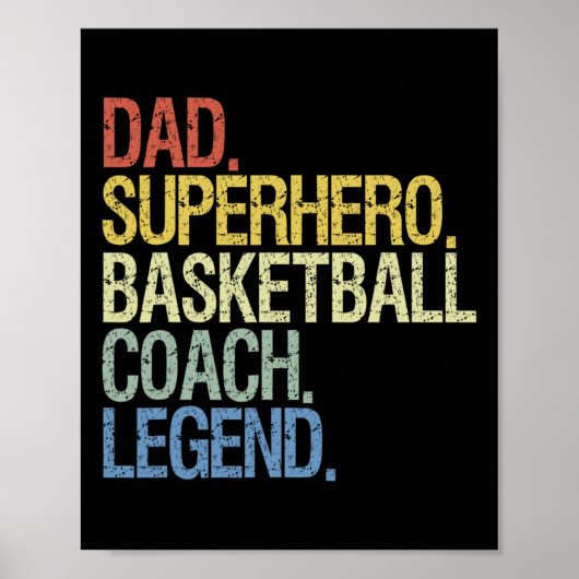 Basketballtrainer Papa Poster (Vorne)
