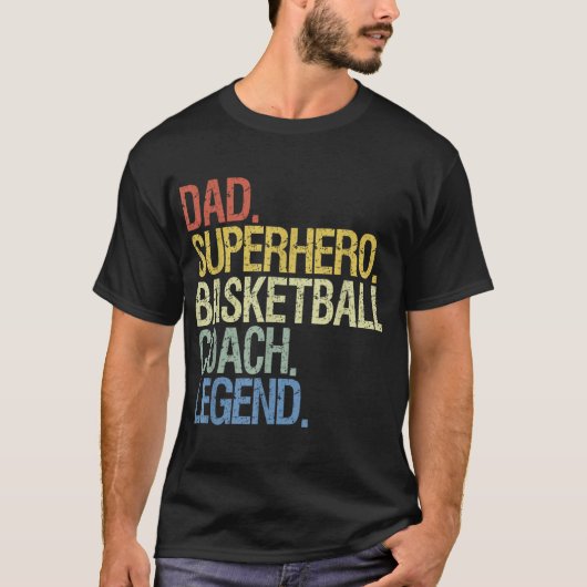 Basketballtrainer Papa T-Shirt (Vorderseite)