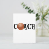 Basketballtrainer Postkarte (Stehend Vorderseite)