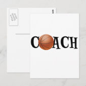 Basketballtrainer Postkarte (Vorne/Hinten)