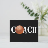 Basketballtrainer Postkarte (Stehend Vorderseite)