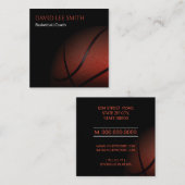 Basketballtrainer Quadratische Visitenkarte (Vorne/Hinten)