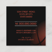 Basketballtrainer Quadratische Visitenkarte (Rückseite)