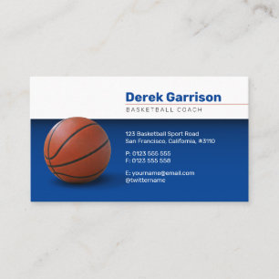 Basketballtrainer   Sport Trainer Deep Blue Visitenkarte