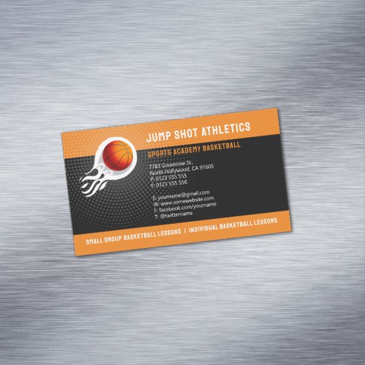 Basketballtrainer | Sport Trainer Magnetische Visitenkarte (Beispiel)
