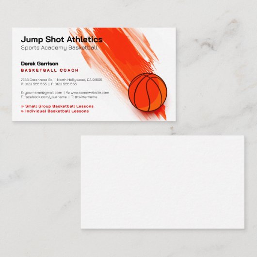 Basketballtrainer | Sport Trainer Visitenkarte (Vorne/Hinten)