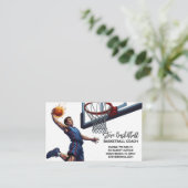 Basketballtrainer Trainer Visitenkarte (Stehend Vorderseite)