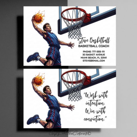 Basketballtrainer Trainer Visitenkarte