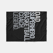 Basketballtrainer Vater 1 Fleecedecke (Vorderseite (Horizontal))