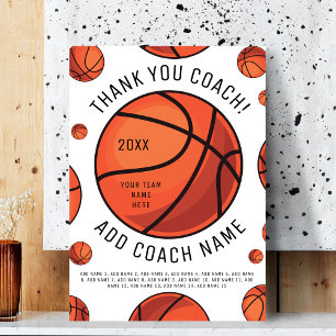 Basketballtrainer Vielen Dank Digitale oder gedruc Einladung