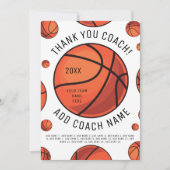 Basketballtrainer Vielen Dank Digitale oder gedruc Einladung (Vorderseite)