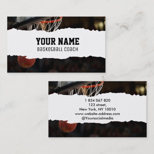 Basketballtrainer Visitenkarte (Vorne/Hinten)