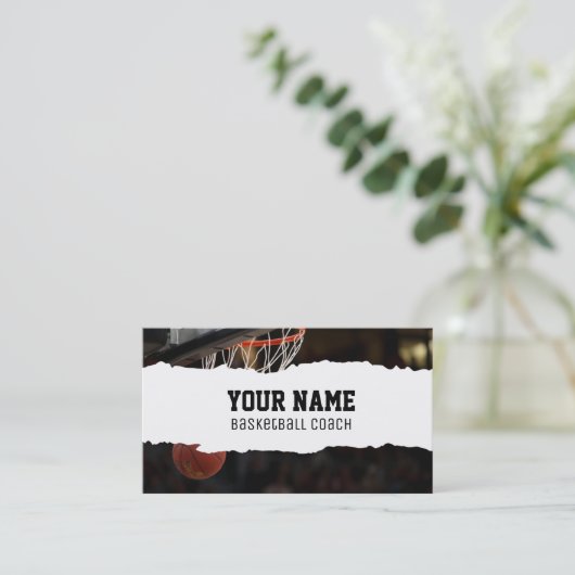 Basketballtrainer Visitenkarte (Stehend Vorderseite)