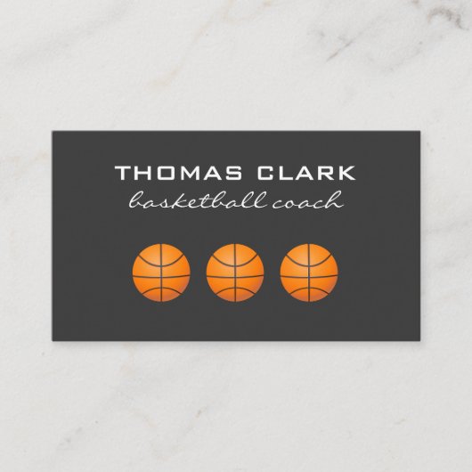 Basketballtrainer Visitenkarte (Vorderseite)