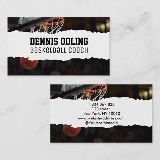 Basketballtrainer Visitenkarte (Vorne/Hinten)