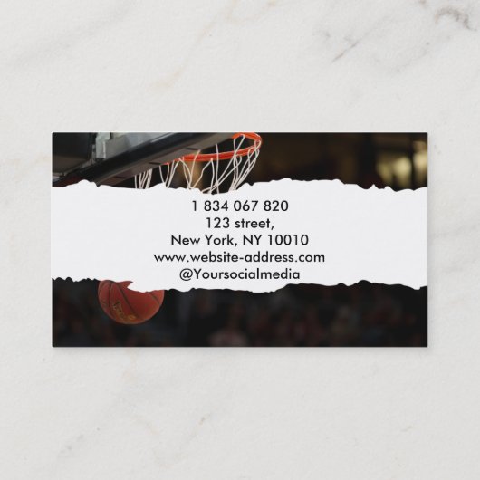 Basketballtrainer Visitenkarte (Rückseite)