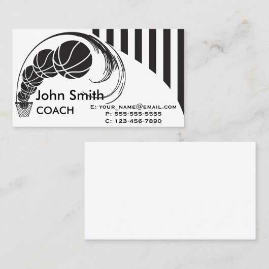 Basketballtrainer Visitenkarte (Vorne/Hinten)
