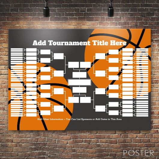Basketballturnier - 64 Mannschaften Poster