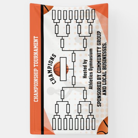 Basketballturnier-Brackets Banner (Vertikal)