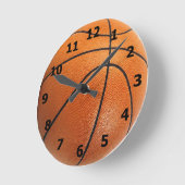 Basketballuhr mit Zahlen Runde Wanduhr (Winkel)