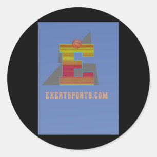 Basketballvereinigung und Basketball Art Runder Aufkleber