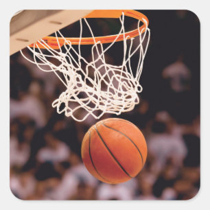 Basketballvermessung Quadratischer Aufkleber