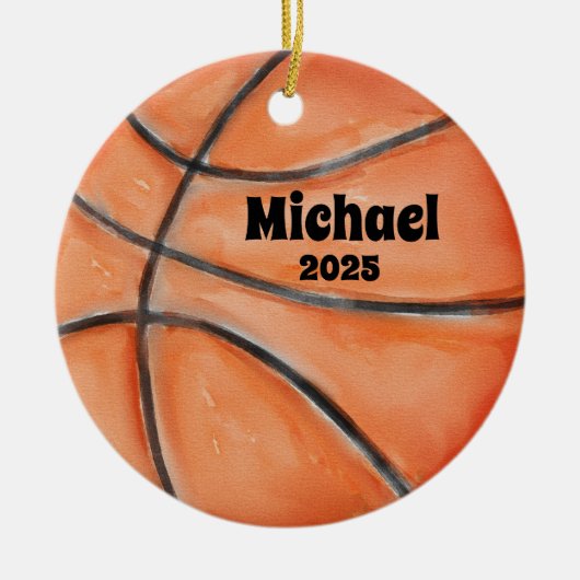 Basketballverzierung, Ornament, Kinder Sport Keramik Ornament (Vorne)